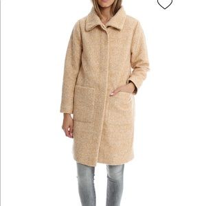 Ganni Washington st wool coat in Camel/vanilla size S